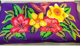 Hot Sale Rayon Sarong Lava Lava Hand Painted by Balinese Artisans High Quality